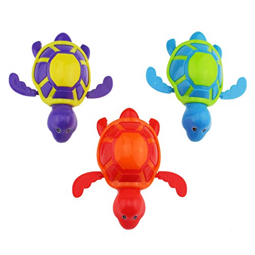 Escomdp Bébé Bambin Bain Jouet Liquidation Tortues Tortues Nager Baignoire, Aquarium, Piscine d'eau Enfants Cadeaux - 3 Pack Cover