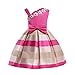 Produktbild  Amlaiworld Sommer Baumwolle bunt Flickwerk Blumen Prinzessin Kleider Ärmellos blusen Bowknot Mode Hochzeit Dress Mädchen Gemütlich Party Oberteile Kleid,2-8 Jahren alt (8 Jahren, A - Rot)