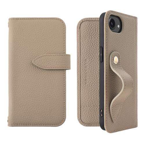 HANATORA for iPhone 17e 16e �P�[�X �蒠�^ �{�v �X�}�z�P�[�X �X�}�z �X�^���h �V�������N�J�[�t���U�[ �M�t�g �x���g���� �}�O�l�b�g�Ȃ� �O���[�W�� H2TB-16e-Grege