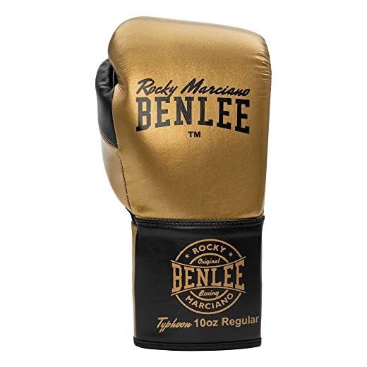 BENLEE Boxhandschuhe aus Leder Typhoon Gold/Black 10 oz R