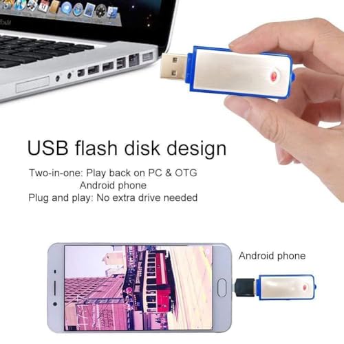 Image of DEATTI 360 High Definition HD USB Voice Recorder, Clear Audio Recording Pen Drive 8 GB Memory inbuilt for Home,Office,Meetings (USB 8 GB Voice Recorder) (CAM12)