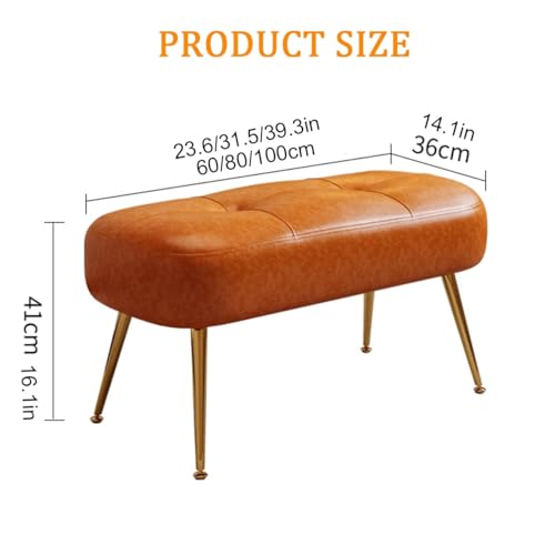 Banco de zapatos versátil con asiento de cuero moderno 3