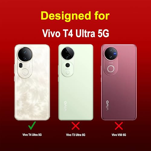 Image of Zapcase Back Case Cover for Vivo T4 Ultra 5G | Compatible for Vivo T4 Ultra 5G Back Cover | Liquid Silicon Magic Case with Camera Protection | Red
