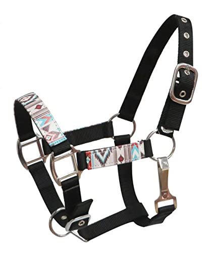 Showman Pony Halter with Navajo Print Overlay