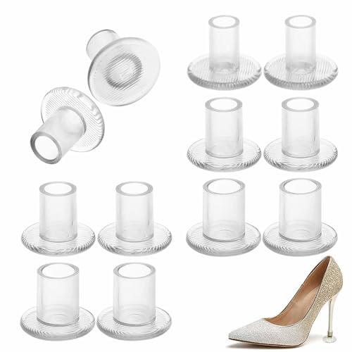 (6 Pairs) High Heel Protectors 3 Sizes Shoe Heel Savers/Heel Tips for Weddings & Outdoor Events Protecting Shoe Heels Stop Sinking at Grass/Gravel/Bricks and Cracks