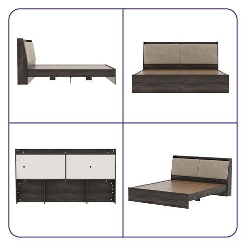 Image of Wakefit Bed | 3 Yr Warranty | King Size Bed, Non-Storage, Foam-Cushioned Upholstery Headboard, Density: 680-750 kg /m,Termite & Borer Resistant, Fits Mattresses Up to 8 Inches (Mars 78 x 72 - WM)