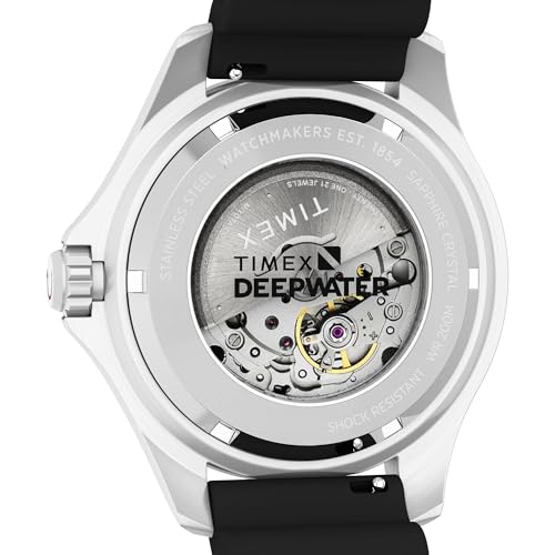 Image of TIMEX Deep Water Meridian Black Round Dial Mechanical Automatic Men's Watch - TW2Y40000UJ