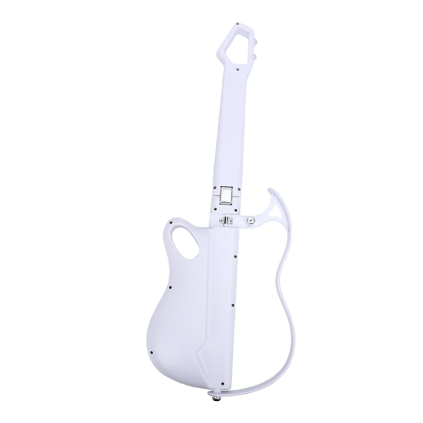 Tissting Chitarra Elettrica Giocattolo Per Bambini Pieghevole Senza Corde - 7 Suoni, Batteria Ricaricabile, 4 Ritmi, Cinturino Incluso Per Musica In Famiglia E All'Aperto (White)
