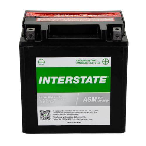 Image of Interstate Batteries YIX30L-BS Powersports Battery 12V 30Ah 400CCA AGM