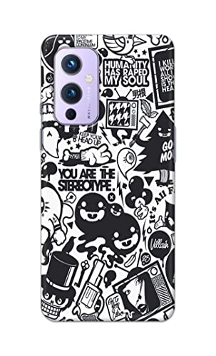 Image of Printed Hard Back Cover Case for OnePlus 9 Back Cover (Mixed Cartoon) -1302