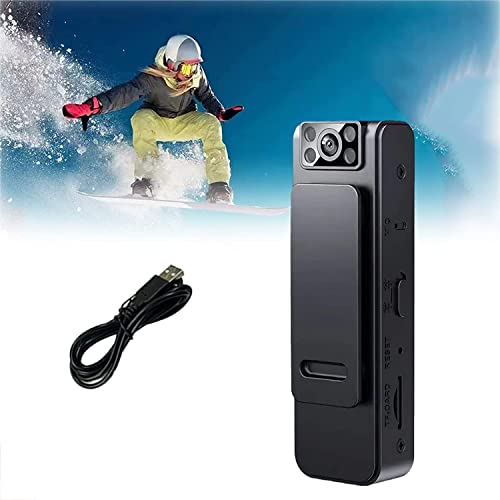 ZHONNA 2023 New HD 1080P Noise Reduction Camera, portátil Wearable Video Recorder, Lens de 180° Rotatável, HD 1080P Body Worn Camera com gravação de áudio e vídeo, versão WiFi)
