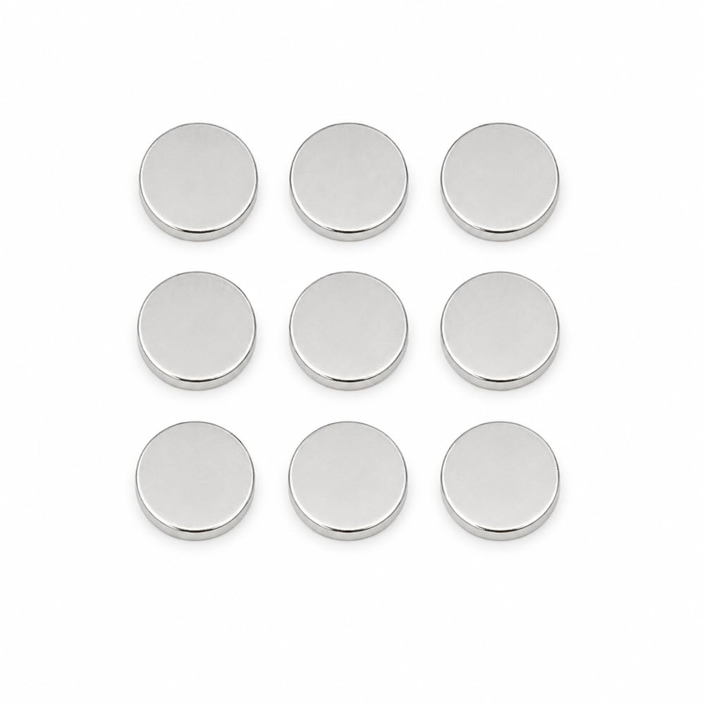 Magnesy neodymowe, 10x2 mm N38 10 sztuk, małe magnesy, mocne magnesy, do majsterkowania, do biura, na tablicę suchościeralną, do przypinania, tablic magnetycznych