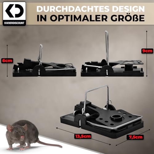 Popust na vabe: 3X profesionalne pasti za podgane - za večkratno uporabo in zanesljive pasti za podgane brez podganjega strupa. Hitri rezultati, iz plastike, črne barve