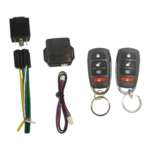 Image of MASO Car Central Lock Universal Auto Remote Central Kit Vehicle Door Lock with Shock Sensor + Contorl Box + 2 Replacement Remote Contorl for Car Central Door Lock