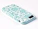 DandyCase 2in1 Hybrid High Impact Hard Sea Green Floral Pattern + Silicone Case Cover for Apple iPhone 5S & iPhone 5 + DandyCase Screen Cleaner