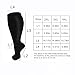Hotfiary 3 Pairs Plus Size Compression Socks for Women Men Extra Wide Calf Knee-High Best Support Circulatio Nurses Running
