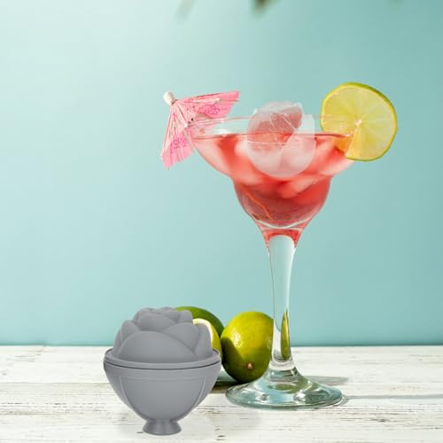 Molde de silicona para hielo con diseño de rosa 3 piezas miniatura 3