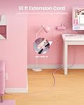 La barre rose,HONIZER 1080J Strip de puissance de protecteur de surpression avec 6ft Cordon d'extension rose,6 Sorties & 3 USB Ports (1 USB-C), Mignon, Mont mural pour les accessoires de bureau de dorme de bureau à domicile, Blush Boost