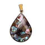 Juqrelith Colgante de Piedra Natural, Forma de Gota de Agua, Unisex, Lujoso y Ligero - Accesorio Casual y Formal para Hombre y Mujer (Oro)