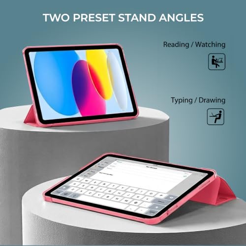 Image of MOCA [Translucent Back] Smart Case for iPad Air 2 (2014 Launched) A1566 A1567 iPad Flip Cover (Water Melon)