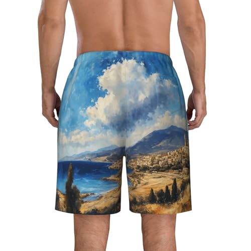 Palm Tree Tropical Print Mens Swim Trunks Swim Shorts Swimsuits with Pockets Beach Shorts for Men Quick Dry4