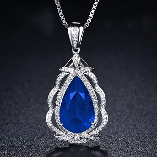 Pendentif émeraude en zircon de prestige et collier en argent 925 pour femme distinguée