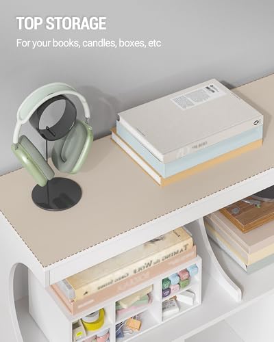 Bibliothèque blanche 8 compartiments étagères réglables Hzuaneri