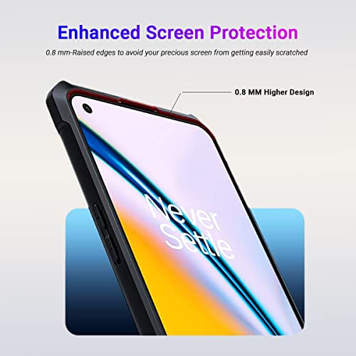 Image of LIRAMARK Transparent Clear Shock Proof Back Cover Case Designed for OnePlus Nord 2 5G (Black)