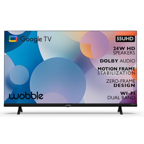Image of Wobble 139.7 cm (55 inches) UD Series 4K Ultra HD Smart LED Google TV WB55GTAW9602UDFL (Black)