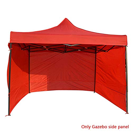 Zacha Cenador Lateral Panel Anti-UV Reutilizable Viento Exterior Tienda Plegable SY Uso Oxford Paño Duradero Impermeable Portátil Accesorios Lateral (1Red) - Rojo, 1