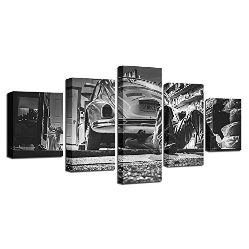 Tableau moderne voiture d'entretien deco murale salon 5 pieces sans cadre