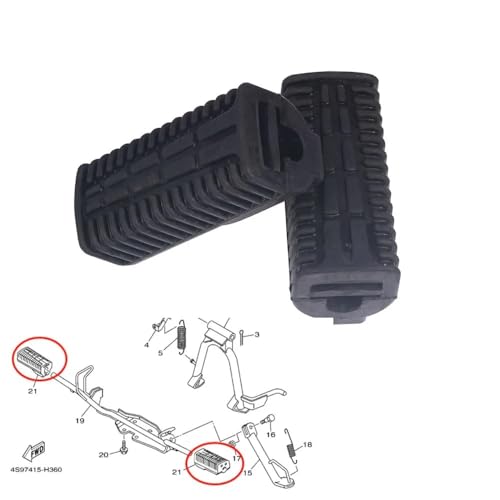 Repose-Pieds Moto Caoutchouc Anti-Vibration pour YAMAHA Crypton R T110