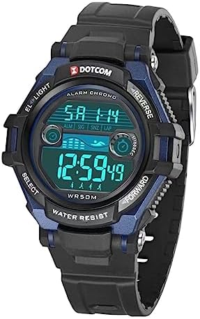 Viecaeio Kids Watches Digital Sport Watches for Boys Girls Outdoor Waterproof Watches with Alarm Stopwatch Colorful Child Wrist Watch Ages 5-17 (Black with Blue)
