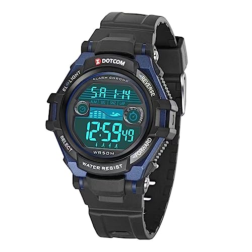 Viecaeio Kids Watches Digital Sport Watches For Boys Girls Outdoor Waterproof Watches With Alarm Stopwatch Colorful Child Wrist Watch Ages 5-17 (Black With Blue) #TOP2