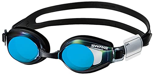 [スワンズ] 日本製 スイミングゴーグル SJ-24M SMBL スモーク×ブルーミラー 子供用 6歳~12歳 ミラーレンズの商品画像（Amazon）