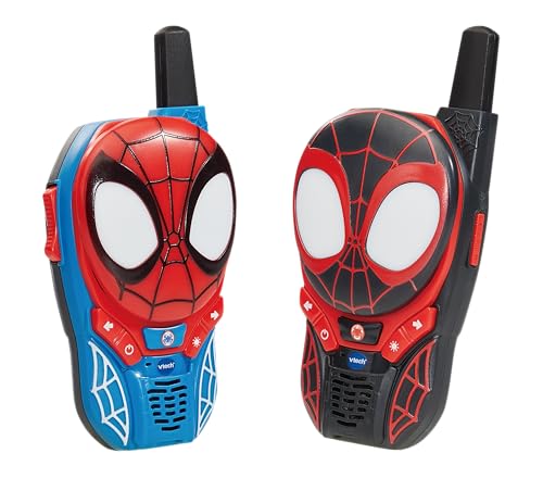 VTech Spidey and His Amazing Friends: Spidey-Sense Walkie-Talkies Official Character Walkie Talkies Features Spidey & Spin Child-Safe Up to 200m Range For Kids 3 4 5+ Years English Version