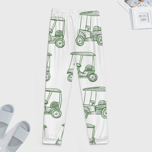 Golf Carts Mens Pajama Pants Soft Lounge Pjs Bottoms Lightweight Sleepwear Pants2