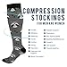 KOPIRIT Raccoon Paw Gray Pattern Compression Socks for Women Men Lightweight Circulation Compression Knee High Sock for Running Hiking Sports Athletic Travel