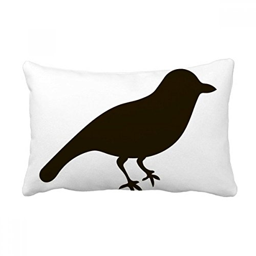 Coussin moineau noir décoratif 40x60 cm pour canapé de salon