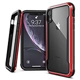 X-Doria Defense Shield, iPhone XR Case - Military Grade Drop Tested, Anodized Aluminum, TPU, and Polycarbonate Protective Case for Apple iPhone XR, 6.1 Inch LCD Screen (Red)