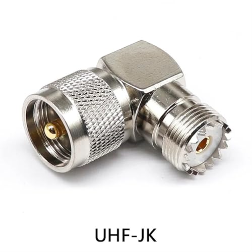 Conector RF UHF Macho a Codo Hembra UHF de 90 Grados SL16 Adaptador de Acoplamiento Coaxial 3