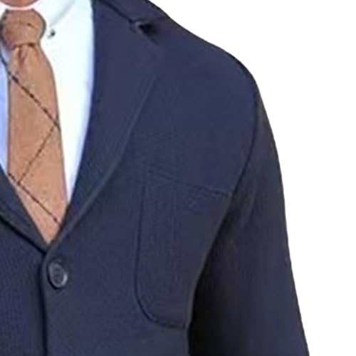 Men's Suit Knitted Jacket Button Lightweight Blazers Suits Coat Casual Knit Blazer Suit Jackets3