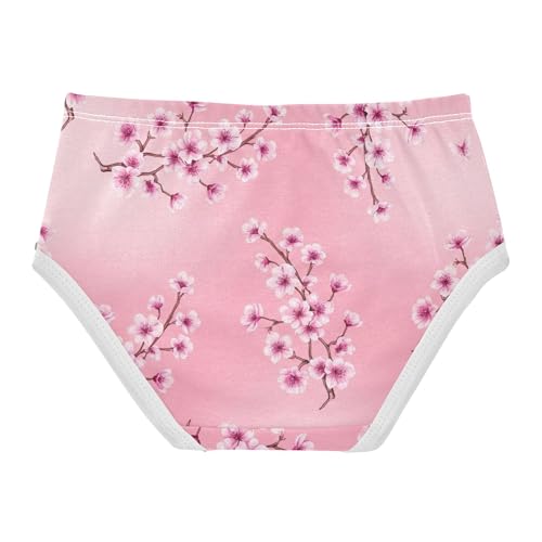 Stylish Girls Underwear Toddler 2t Cotton Little Girl Panties Cherry Blossom Pink Flowers Undies Kids Briefs2
