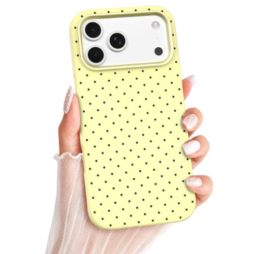 LOVE 3000 Polka Dot Case for iPhone 18 Pro/for iPhone 17 Pro, Creamy Yellow