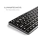 Satechi Slim X1 Bluetooth Backlit Keyboard for Mac, Illuminated Keys & Multi-Device Sync, for MacBook Air/Pro M5/M4, iPad Air/Pro M5/M4/M3, iPad mini, Mac mini, iMac - Space Gray