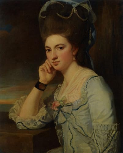 Impression sur toile portrait George Romney deco chambre 60x90cm