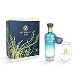 Mermaid Gin Seagrass Gift Set - Smooth Yet Complex, Refreshing & Invigorating London Dry Gin - Vegan & Gluten Free, 50cl