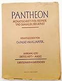 Pantheon - Monatsschrift für Freunde und Sammler der Kunst - Jahrgang 1930, 3. Heft, Maerz
