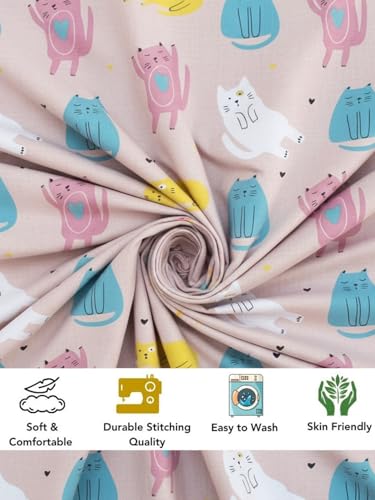 Image of Weave & Decor Cartoon Bedsheet for King Size Bed 78x78x8 Inches, Super King Size, with 2 Pillow Covers 20x30 Inches.
