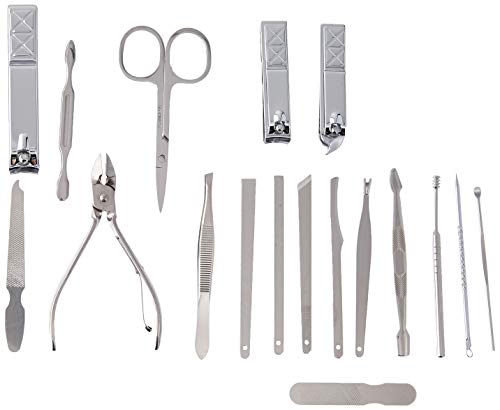Manicure Pedicure Set (18Pcs), KFYM manicure tools, Stainless Nail Clipper, Professional Grooming Kit, Nail Tools with Luxurious Travel Case